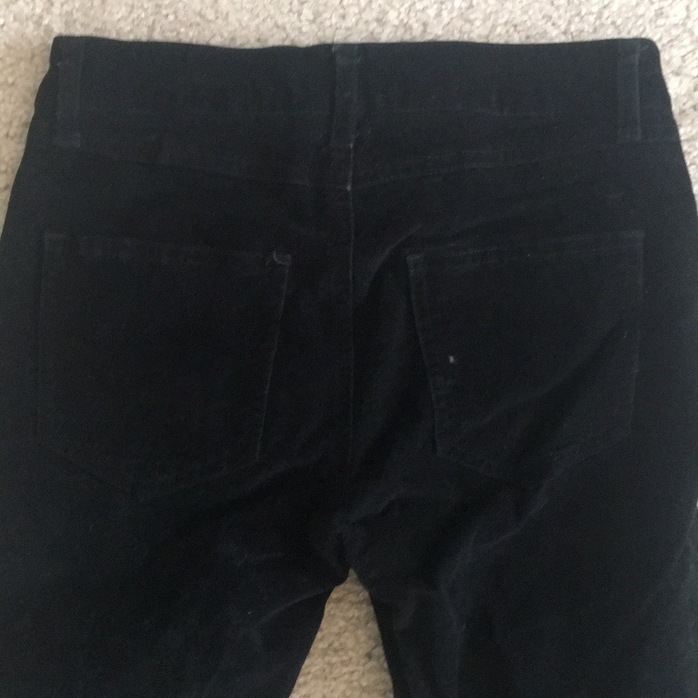 JustFab, velvet, black, size 24 skinny jeans.